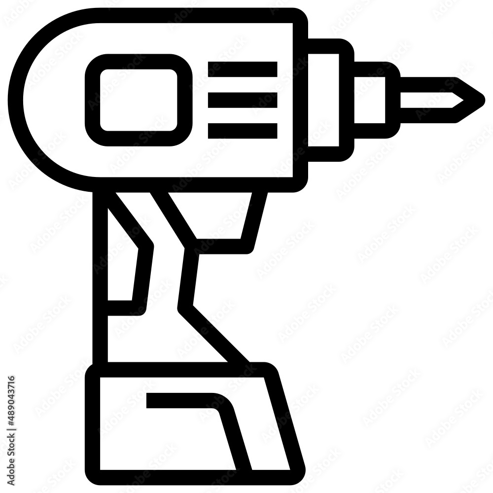 DRILLER line icon,linear,outline,graphic,illustration