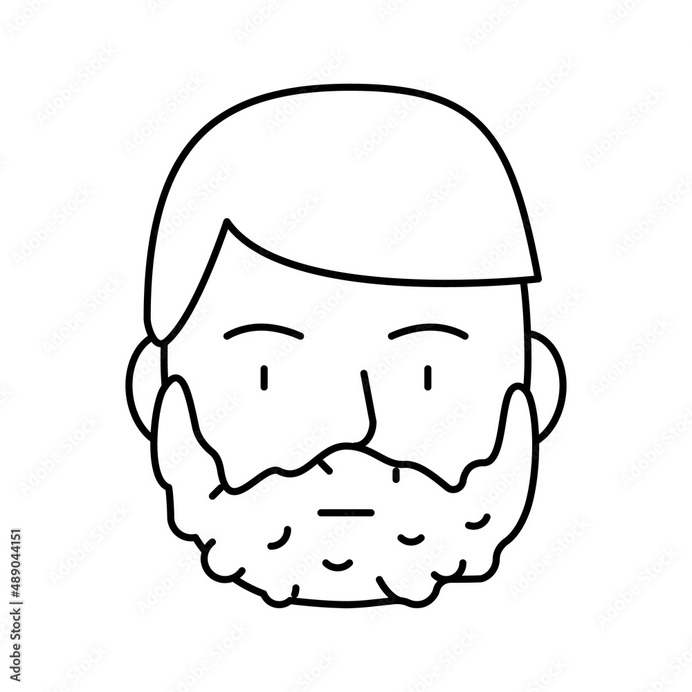 foam for shave on man face line icon vector illustration foam for shave on man face line icon vector illustration