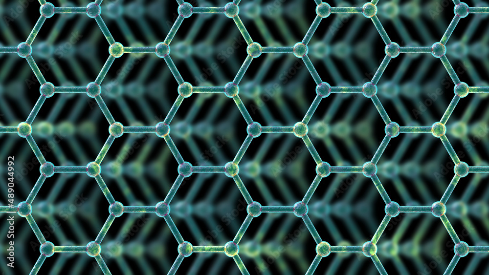 Graphene sheets, 3D illustration Graphene sheets, 3D illustration