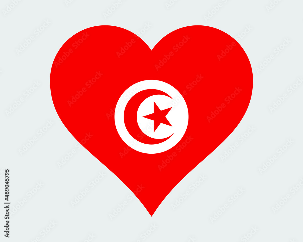 Tunisia Heart Flag. Tunisian Love Shape Country Nation National Flag. Republic of Tunisia Banner Icon Sign Symbol. EPS Vector Illustration. Tunisia Heart Flag. Tunisian Love Shape Country Nation National Flag. Republic of Tunisia Banner Icon Sign Symbol. EPS Vector Illustration.