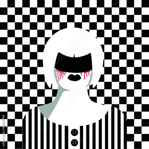 Stop war, Woman war, violence, genocide, extermination, blood, blindfold