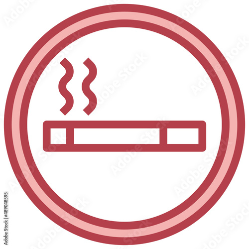 SMOKING ARAE red line icon,linear,outline,graphic,illustration photo