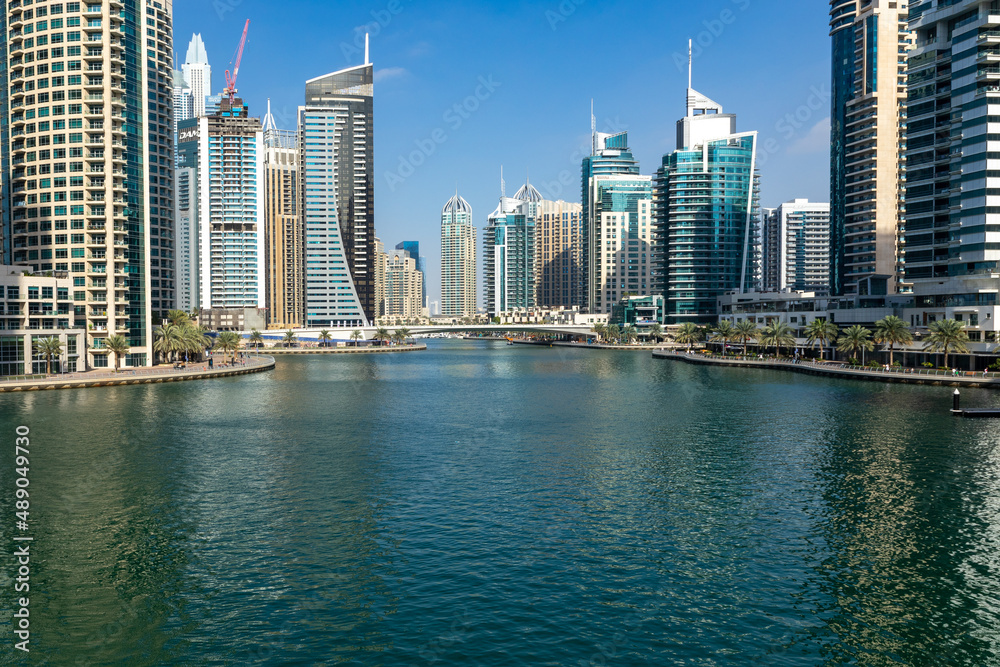 Modern luxury skyscrapers of Dubai Marina, United Arab Emirates. Middle East. Modern luxury skyscrapers of Dubai Marina, United Arab Emirates. Middle East.