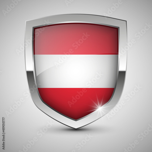 Free Download EPS10 Vector Patriotic shield with flag of Austria. - GFXLoad