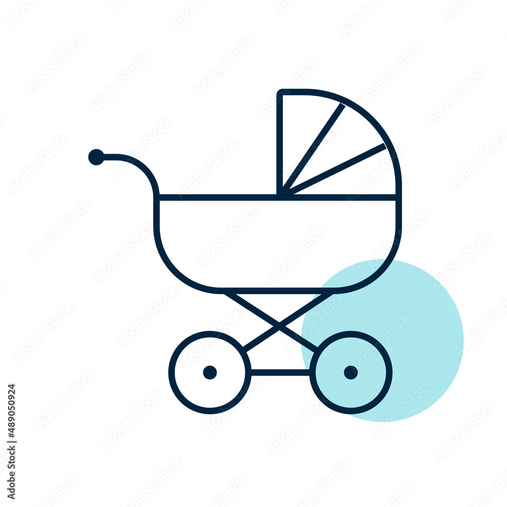 Stroller baby, carriage vector icon Stroller baby, carriage vector icon