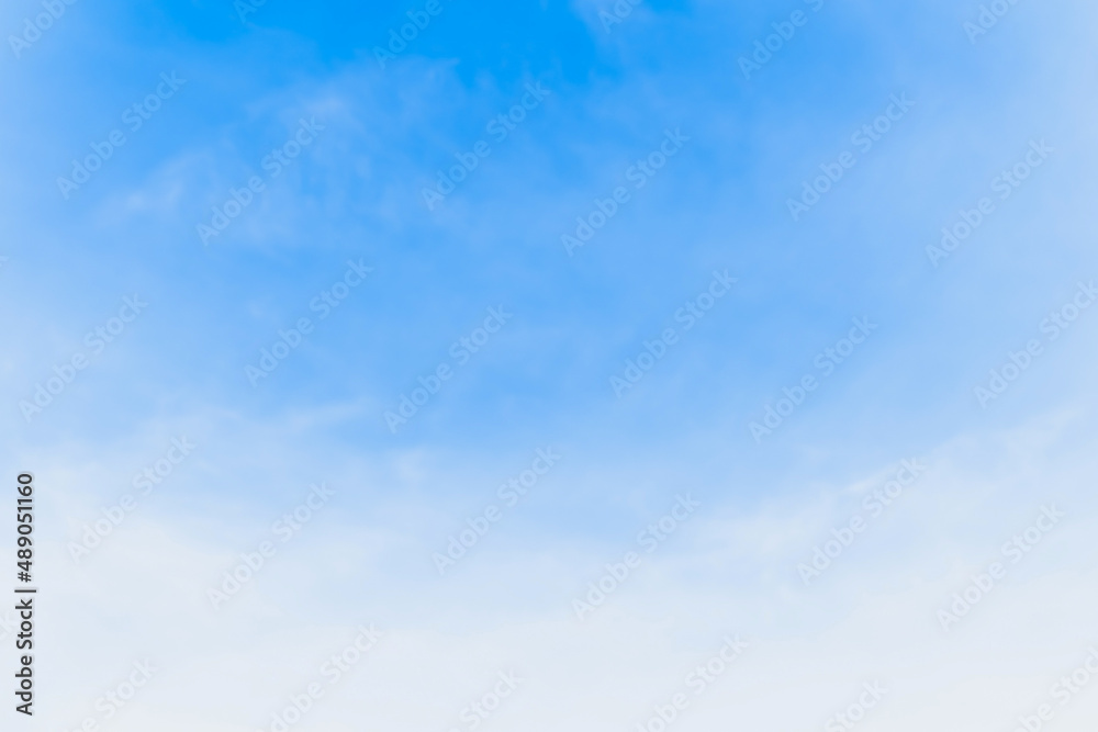 Blue sky and bright clouds at Jeju Island, Korea