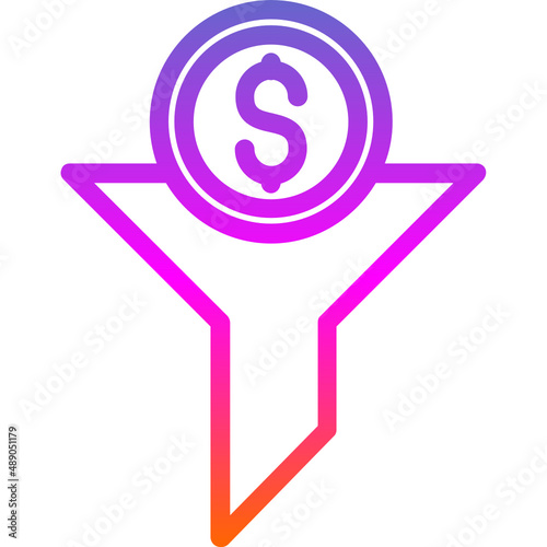 Funnel Dollar Icon