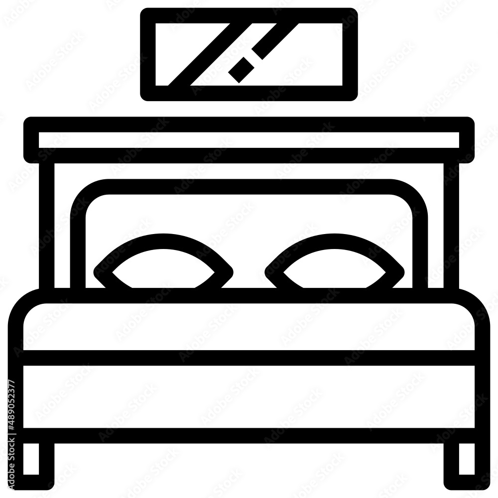 BED line icon,linear,outline,graphic,illustration BED line icon,linear,outline,graphic,illustration