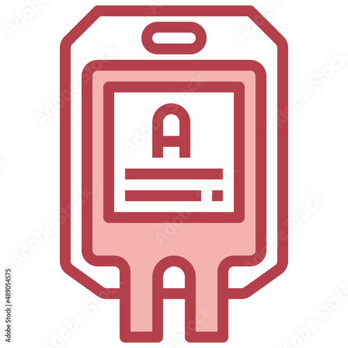 BLOOD red line icon,linear,outline,graphic,illustration