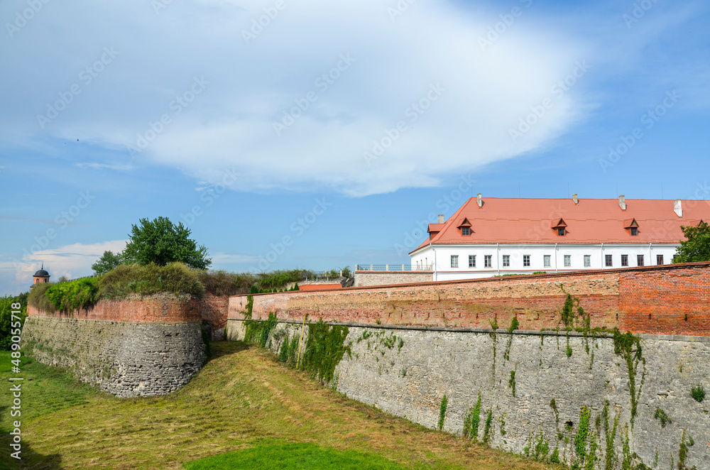Beautiful view of medieval Dubno Castle at Dubno town, Rivne region, Ukraine. Travel destinations in Ukraine