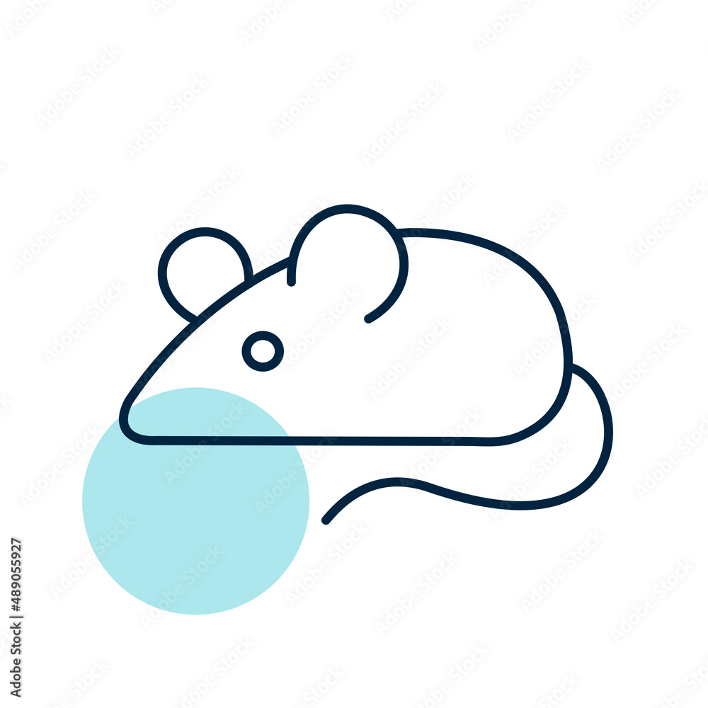 Field mouse vector isolated icon Field mouse vector isolated icon