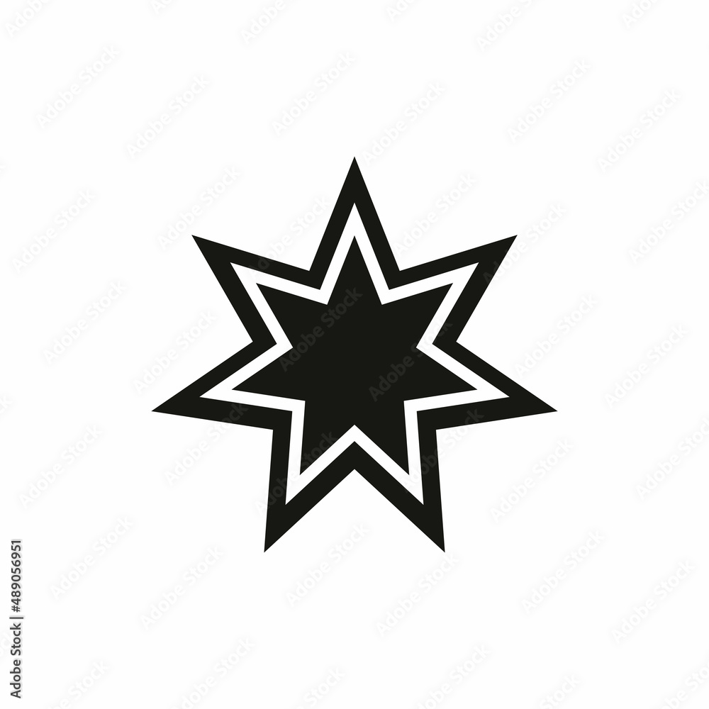 Magic and alchemy star. Trendy line art style. Magic and alchemy star. Trendy line art style.