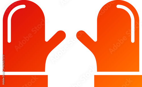 Oven Mitt Icon Style