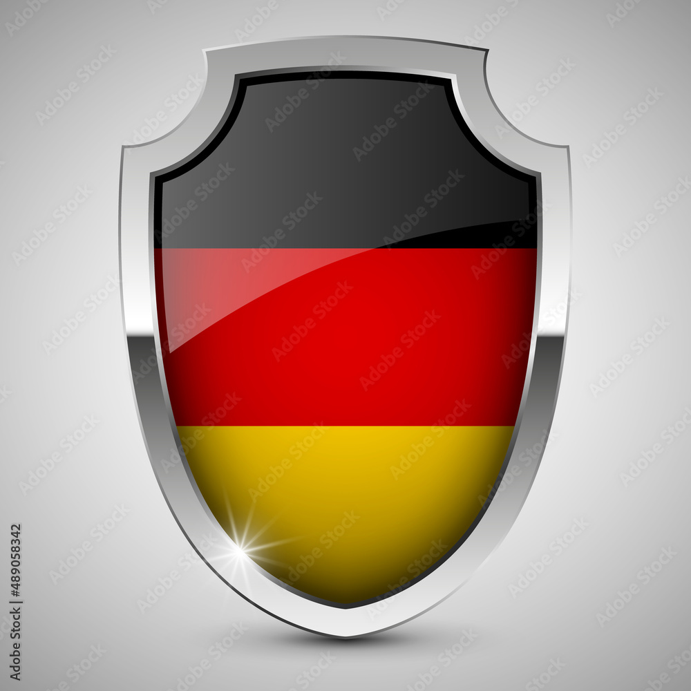 EPS10 Vector Patriotic shield with flag of Germany. EPS10 Vector Patriotic shield with flag of Germany.