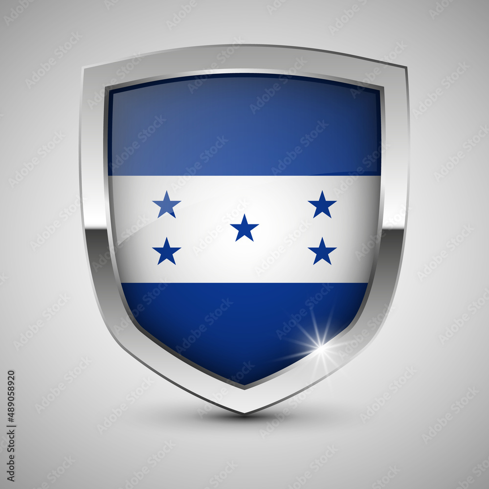 EPS10 Vector Patriotic shield with flag of Honduras. EPS10 Vector Patriotic shield with flag of Honduras.