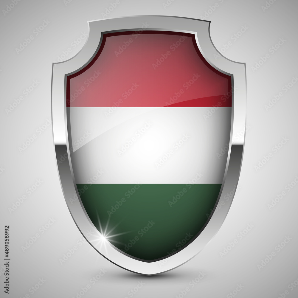 EPS10 Vector Patriotic shield with flag of Hungary. EPS10 Vector Patriotic shield with flag of Hungary.