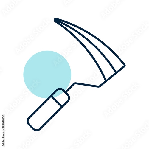 Garden sickle isolated vector icon