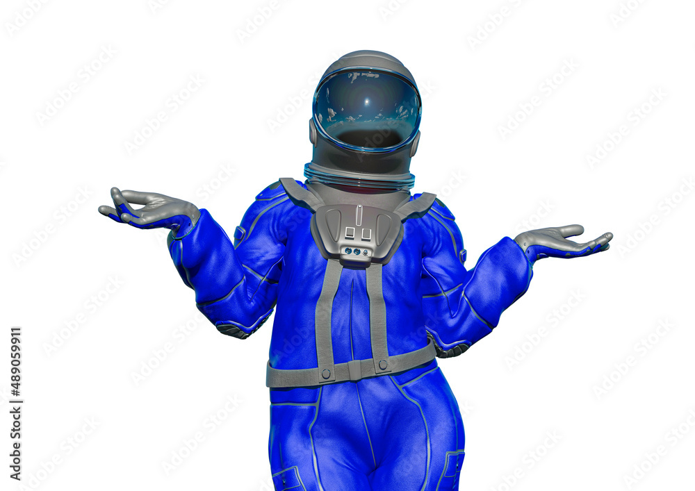 astronaut is is in doubt on white background astronaut is is in doubt on white background