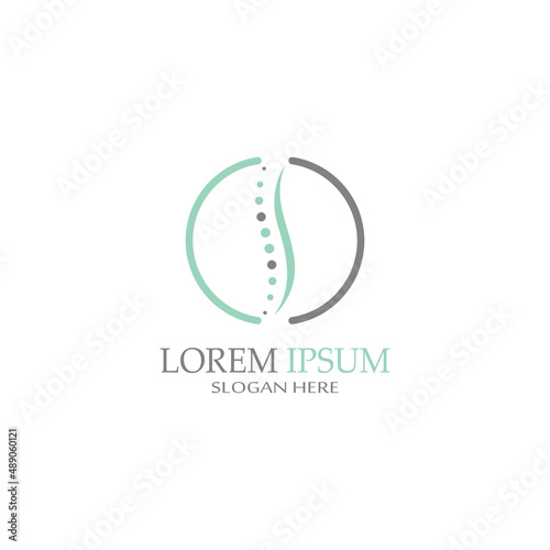 Spinal diagnostics, spine care, and spine health. With modern vector icon design concept logo template illustration