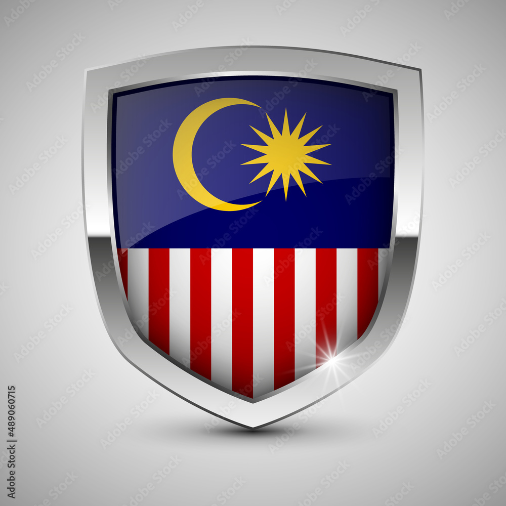 EPS10 Vector Patriotic shield with flag of Malaysia. EPS10 Vector Patriotic shield with flag of Malaysia.