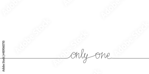 Only one continuous line drawing. One line art of english hand written lettering, phrase on line greeting card.