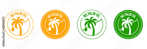 no palm oil icon vector illustration 
