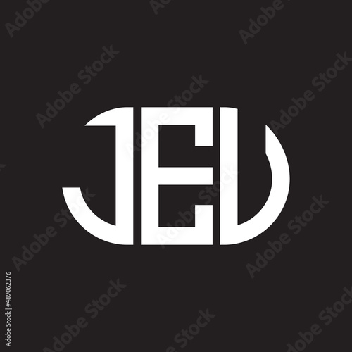 JEV letter logo design on black background. JEV creative initials letter logo concept. JEV letter design. photo