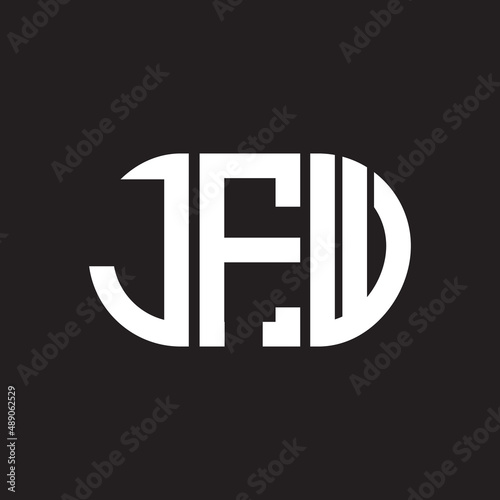 JFW letter logo design on black background. JFW creative initials letter logo concept. JFW letter design.