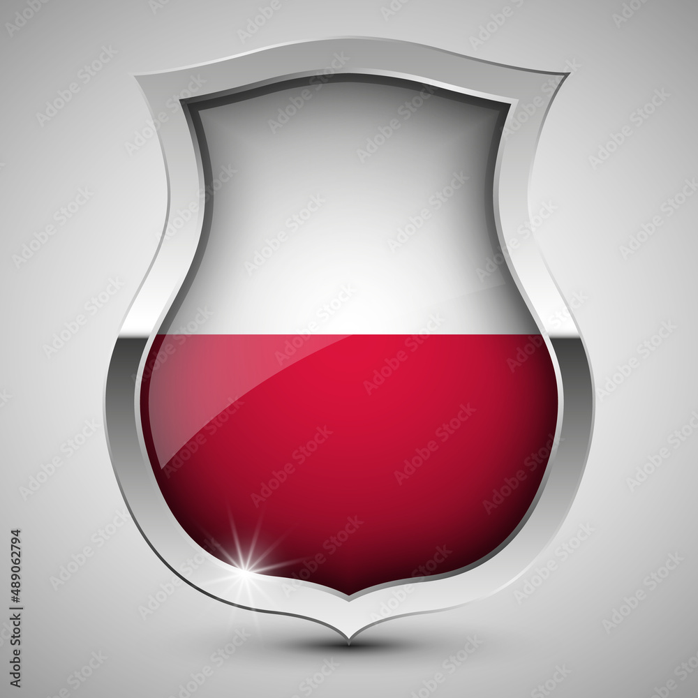 EPS10 Vector Patriotic shield with flag of Poland. EPS10 Vector Patriotic shield with flag of Poland.