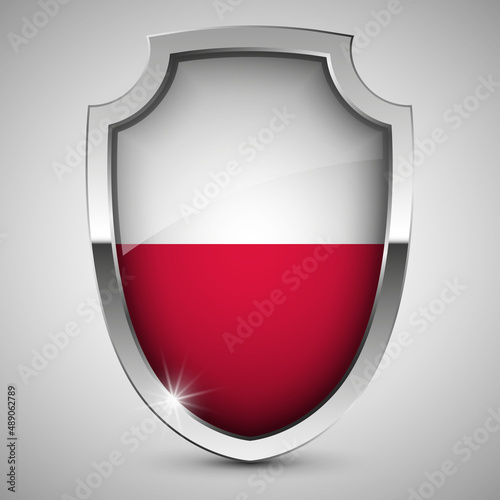 Free Download EPS10 Vector Patriotic shield with flag of Poland. - GFXLoad