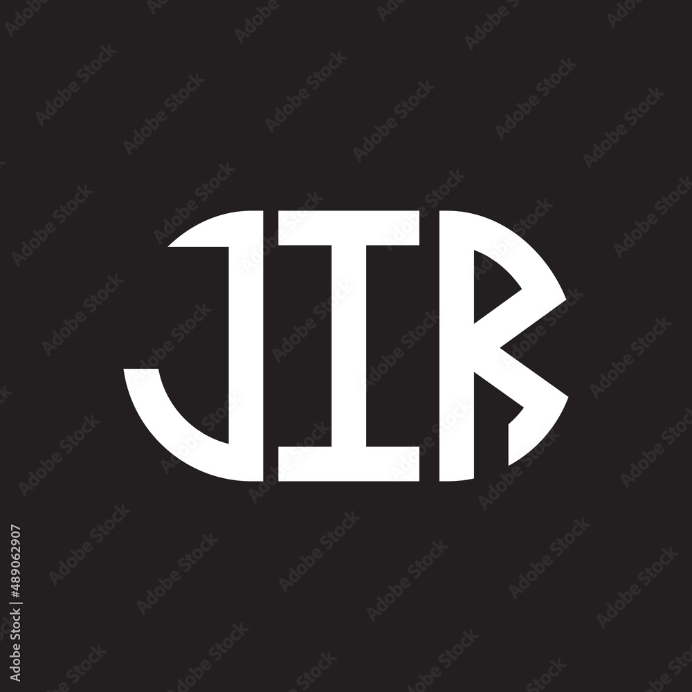 JIR letter logo design on black background. JIR creative initials letter logo concept. JIR letter design. JIR letter logo design on black background. JIR creative initials letter logo concept. JIR letter design.