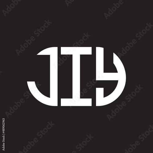 JIY letter logo design on black background. JIY creative initials letter logo concept. JIY letter design.