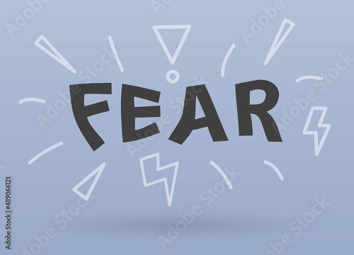 concept of fear word - vector illustration