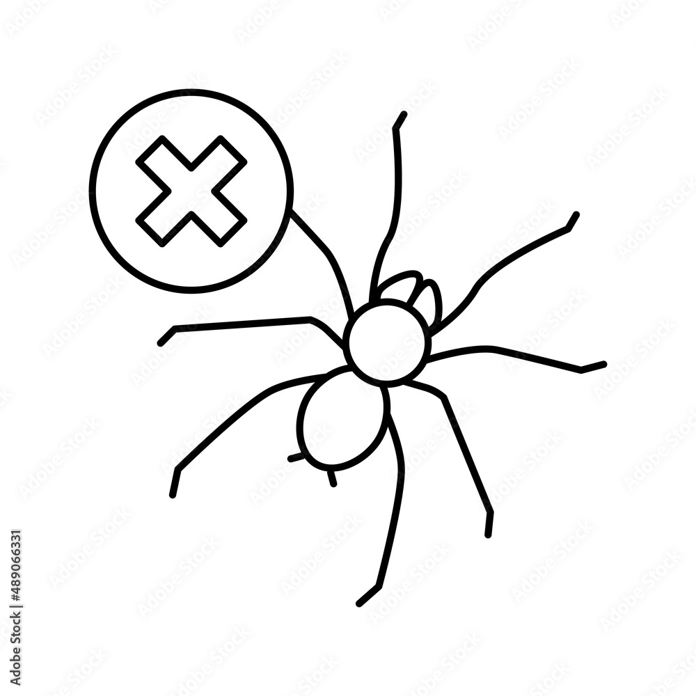 spider control line icon vector illustration spider control line icon vector illustration