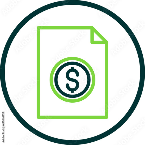 Obraz na płótnie File Invoice Dollar Icon w salonie