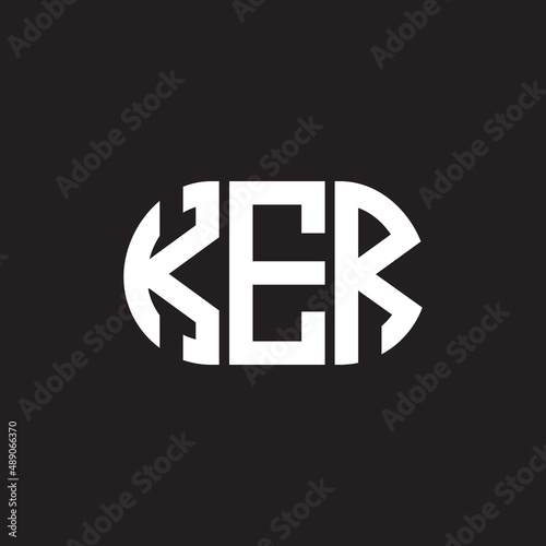 KER letter logo design on black background. KER creative initials letter logo concept. KER letter design.