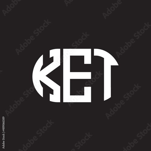 KET letter logo design on black background. KET creative initials letter logo concept. KET letter design.