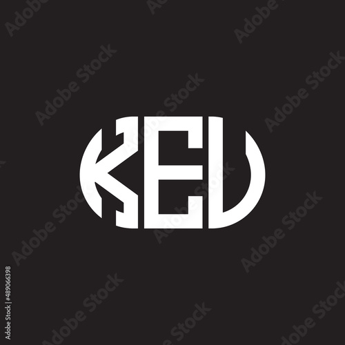 KEU letter logo design on black background. KEU creative initials letter logo concept. KEU letter design. photo