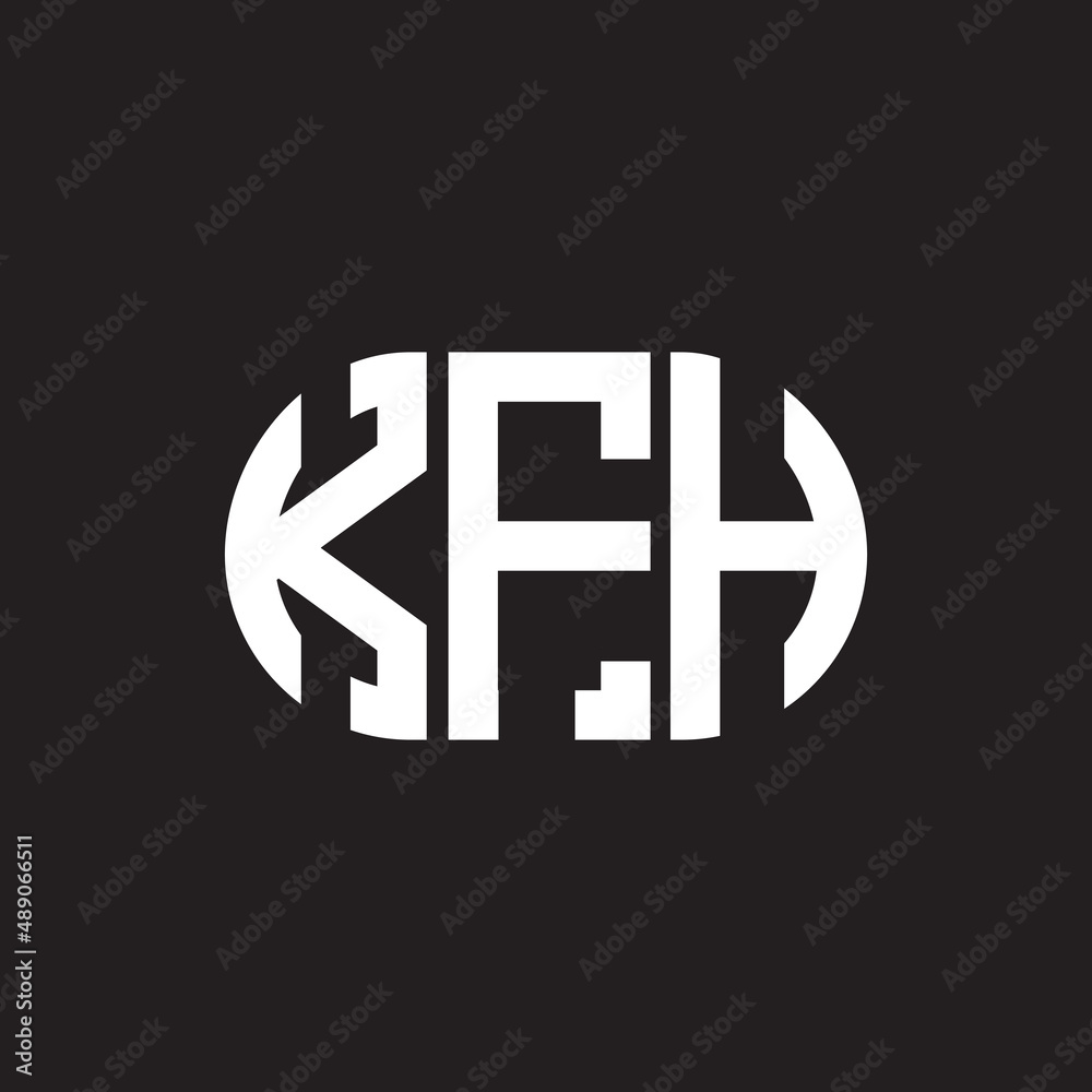 KFH letter logo design on black background. KFH creative initials letter logo concept. KFH letter design. KFH letter logo design on black background. KFH creative initials letter logo concept. KFH letter design.