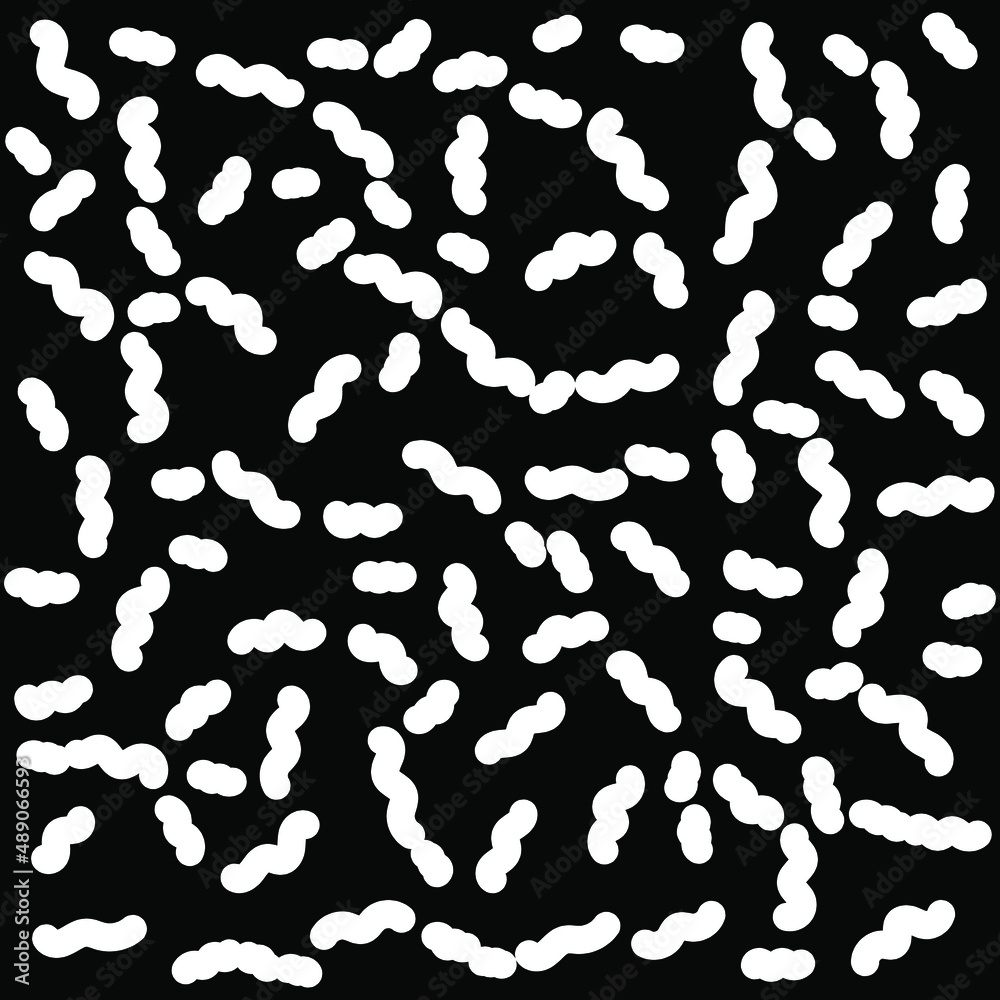 White lines, worm or wavy lines on the black background. Vector illustration. White lines, worm or wavy lines on the black background. Vector illustration.