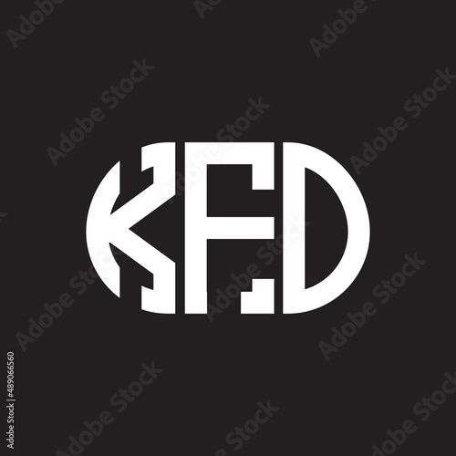 KFO letter logo design on black background. KFO creative initials letter logo concept. KFO letter design.
