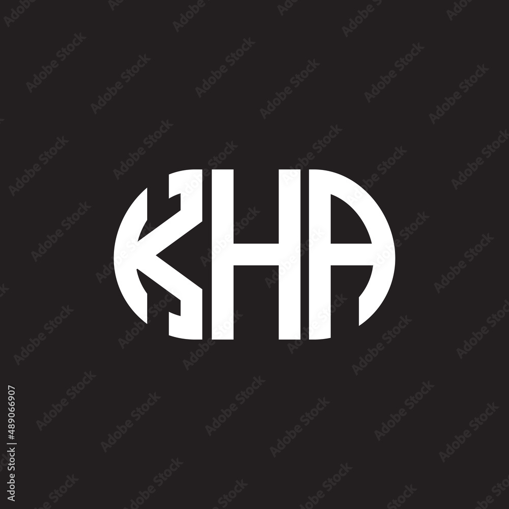 KHA letter logo design on black background. KHA creative initials letter logo concept. KHA letter design. KHA letter logo design on black background. KHA creative initials letter logo concept. KHA letter design.