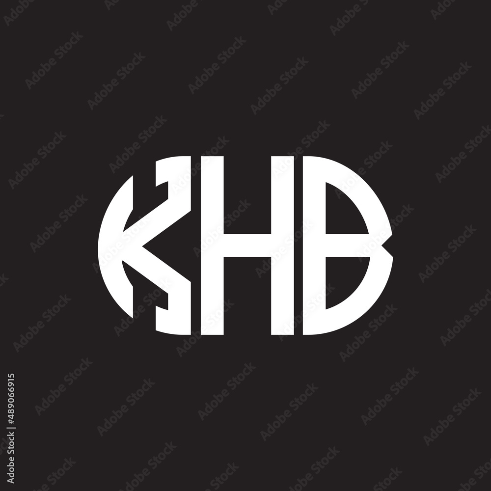 KHB letter logo design on black background. KHB creative initials letter logo concept. KHB letter design. KHB letter logo design on black background. KHB creative initials letter logo concept. KHB letter design.