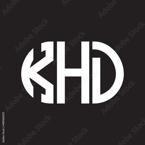 KHD letter logo design on black background. KHD creative initials letter logo concept. KHD letter design.