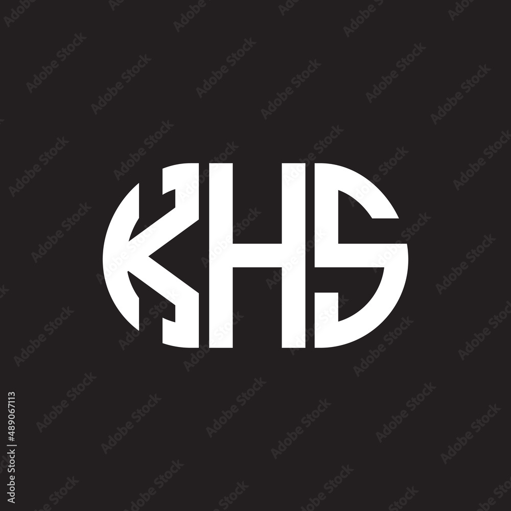 KHS letter logo design on black background. KHS creative initials letter logo concept. KHS letter design. KHS letter logo design on black background. KHS creative initials letter logo concept. KHS letter design.