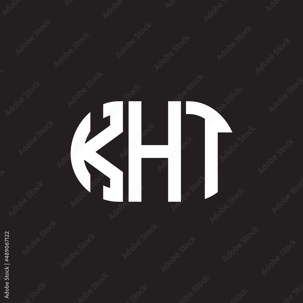 KHT letter logo design on black background. KHT creative initials letter logo concept. KHT letter design. KHT letter logo design on black background. KHT creative initials letter logo concept. KHT letter design.