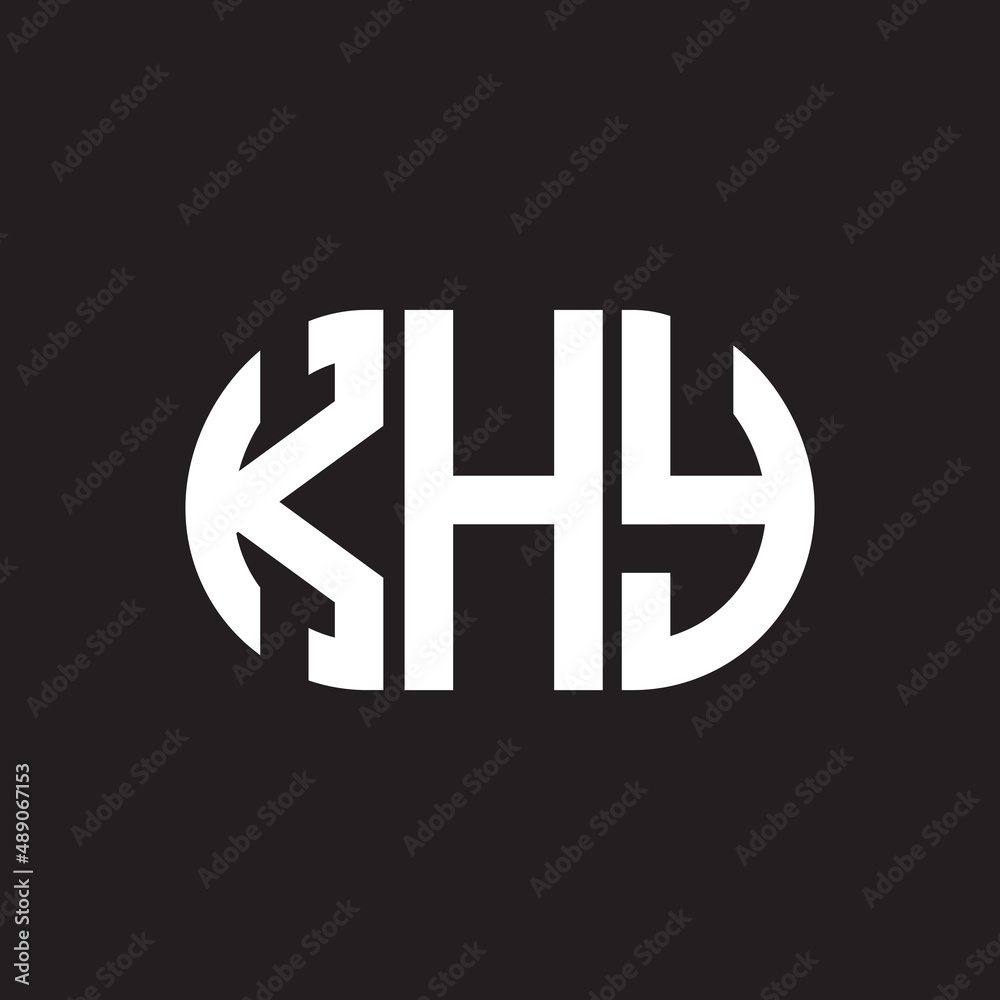 KHY letter logo design on black background. KHY creative initials letter logo concept. KHY letter design. KHY letter logo design on black background. KHY creative initials letter logo concept. KHY letter design.