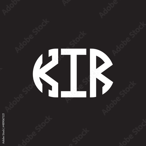 KIR letter logo design on black background. KIR creative initials letter logo concept. KIR letter design.