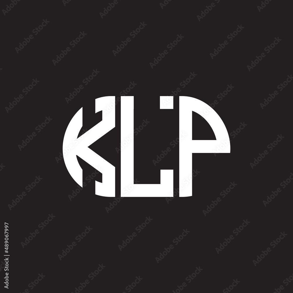 Obraz premium KLP letter logo design on black background. KLP creative initials letter logo concept. KLP letter design.