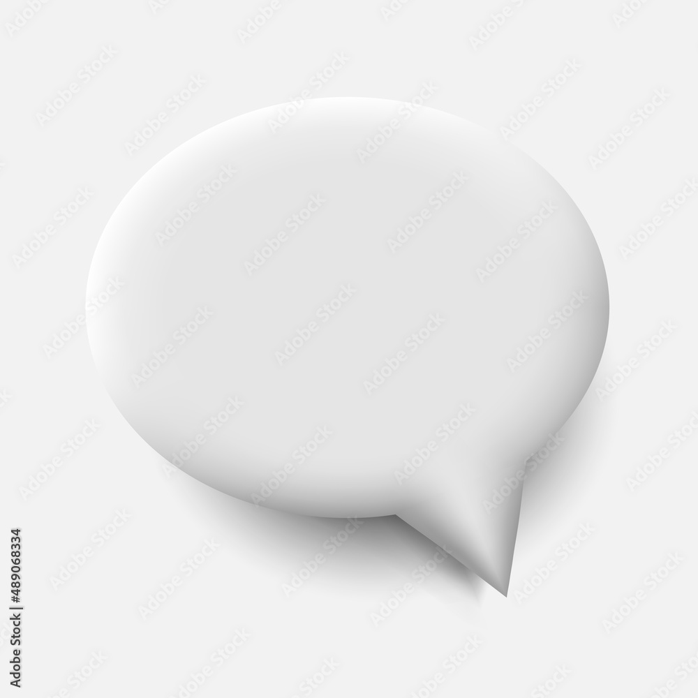 Speech bubble 3d. Speech balloon soft clay. Dialogue Clouds. Vector clipart isolated on gray background. Speech bubble 3d. Speech balloon soft clay. Dialogue Clouds. Vector clipart isolated on gray background.